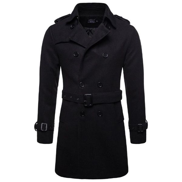 europe and america long wool & blends coat men autumn winter double breasted windbreaker jacket brand pea us size xxl men's, Black
europe and america long wool & blends coat men autumn winter double breasted windbreaker jacket brand pea us size xxl men's, Black