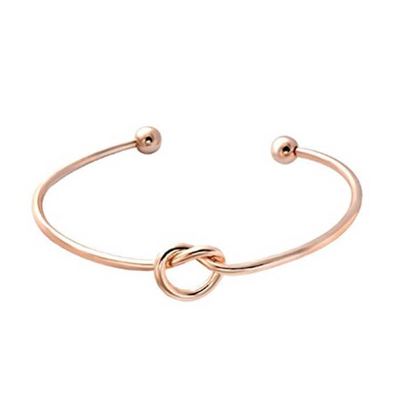love knotted bracelet women european and american style open rose gold steel color jewelry can be adjusted to show all-match q0719, Black
love knotted bracelet women european and american style open rose gold steel color jewelry can be adjusted to show all-match q0719, Black