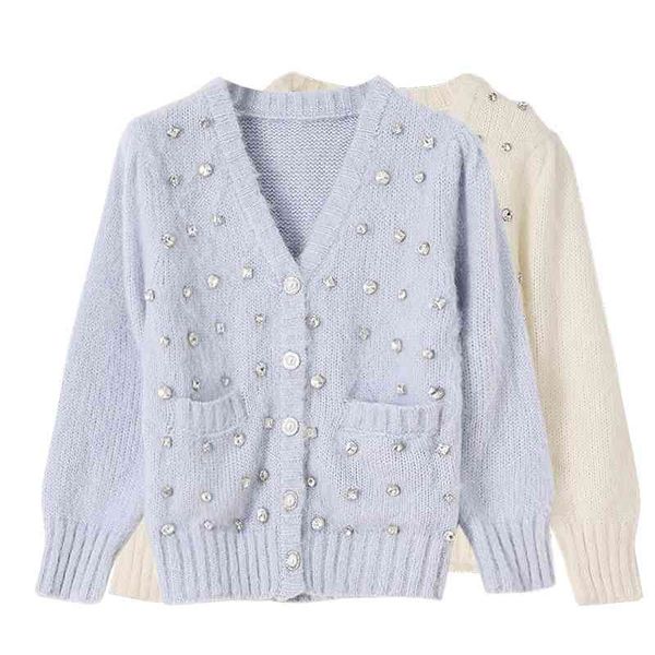 women's knits & tees 2021 spring diamonds white blue cardigan women v-neck fashion sweater short elegant 0hmt
women's knits & tees 2021 spring diamonds white blue cardigan women v-neck fashion sweater short elegant 0hmt