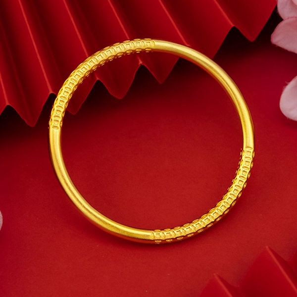 ancient pattern solid unopenable bangle bracelet women jewelry 18k yellow gold filled classic pretty gift, Black
ancient pattern solid unopenable bangle bracelet women jewelry 18k yellow gold filled classic pretty gift, Black