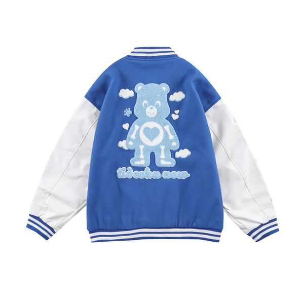men's jackets to the cartoons embroidered leather sleeve sewn baseball suit fashion clothing loose collar contrast jacket j1zl, Black;brown
men's jackets to the cartoons embroidered leather sleeve sewn baseball suit fashion clothing loose collar contrast jacket j1zl, Black;brown
