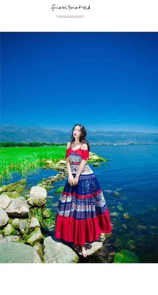 beach vintage spaghetti strap ball gown holiday long dresses new summer women chiffon ruffles printed flower boho maxi dress, Black;gray
beach vintage spaghetti strap ball gown holiday long dresses new summer women chiffon ruffles printed flower boho maxi dress, Black;gray