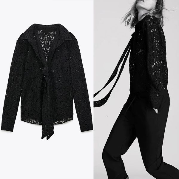 dresses black tied lace blouse women transparent sleeve hollow out shirt female fashion side vents vintage long top, Black;gray
dresses black tied lace blouse women transparent sleeve hollow out shirt female fashion side vents vintage long top, Black;gray