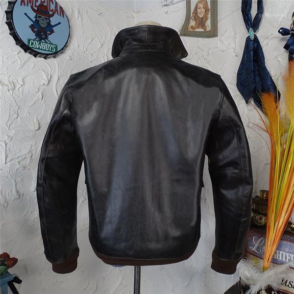 dark brown military style genuine pilot leather jacket plus size 4xl real natural cowhide autumn a2 aviation coat men's & faux, Black
dark brown military style genuine pilot leather jacket plus size 4xl real natural cowhide autumn a2 aviation coat men's & faux, Black