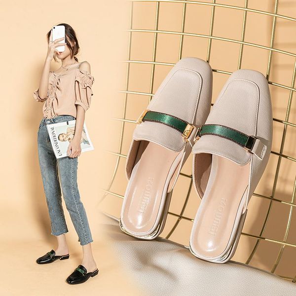 slippers women sandals lady platform shoes flat, Black