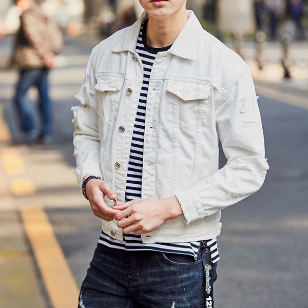 men's jackets novas chegadas homens jaqueta jeans buraco primavera tendência da moda cor sólida lavado revestimento do dos homens, Black;brown
men's jackets novas chegadas homens jaqueta jeans buraco primavera tendência da moda cor sólida lavado revestimento do dos homens, Black;brown