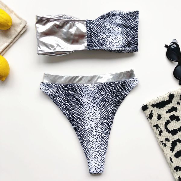 shiny snake print patchwork female bandeau swimsuit waist women swimwear thong bikini set high cut bathing suit swimin
shiny snake print patchwork female bandeau swimsuit waist women swimwear thong bikini set high cut bathing suit swimin
