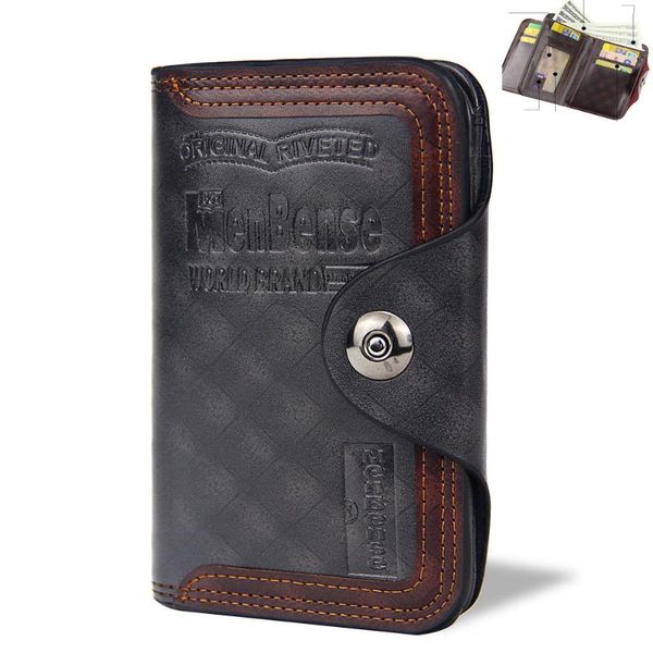 men leather wallet vintage magnet hook three fold luxury designer wallets for man made of natural compartment purse chain, Red;black
men leather wallet vintage magnet hook three fold luxury designer wallets for man made of natural compartment purse chain, Red;black