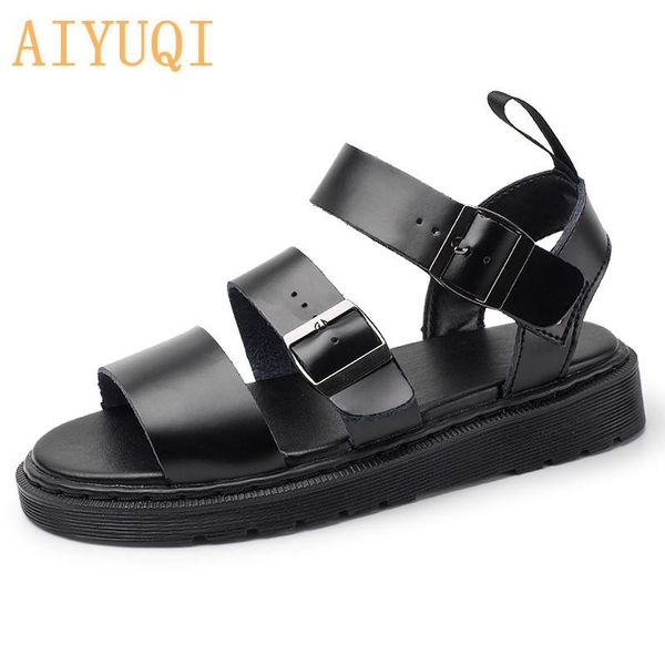 summer sandals women 2021 rome buckle open toe beach shoes genuine leather thick couples, Black
summer sandals women 2021 rome buckle open toe beach shoes genuine leather thick couples, Black