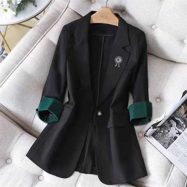 summer women's office suit oversized 4xl ropa mujer black coat single button blazer femme slim jackets spring all-match 211122, White;black
summer women's office suit oversized 4xl ropa mujer black coat single button blazer femme slim jackets spring all-match 211122, White;black