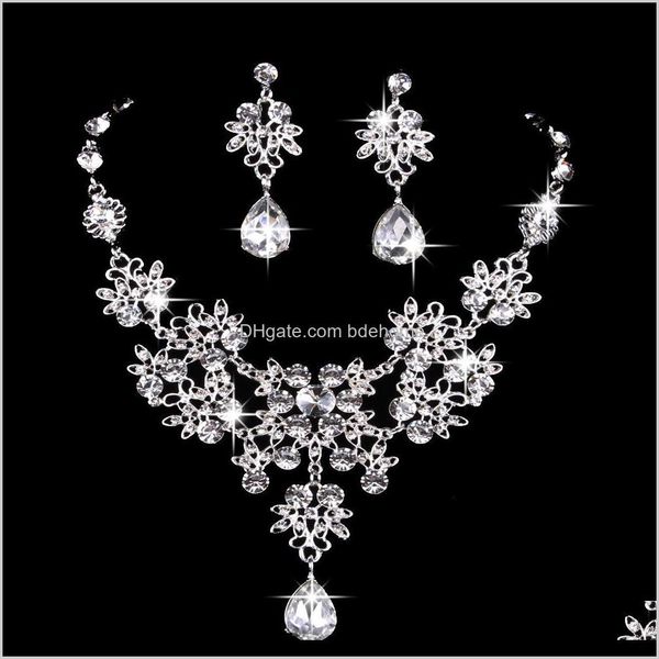 & sets drop delivery 2021 fancy bridal factory directly sale high end necklace and earrings women jewelry set xfgdu, Silver
& sets drop delivery 2021 fancy bridal factory directly sale high end necklace and earrings women jewelry set xfgdu, Silver