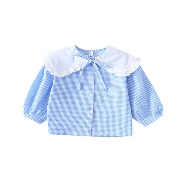 shirts wlg girls casual blouses kids spring autumn blue yellow bow plaid shirt baby girl all match for 1-5 years, White;black
shirts wlg girls casual blouses kids spring autumn blue yellow bow plaid shirt baby girl all match for 1-5 years, White;black