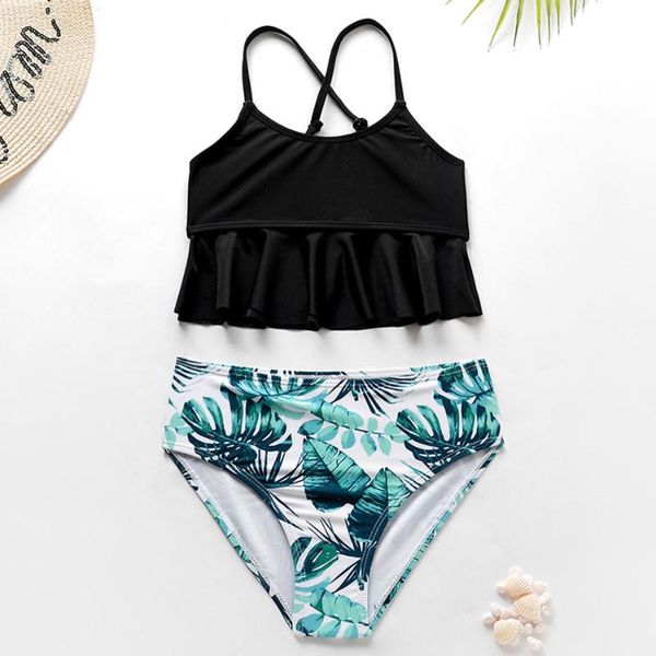 two-piece suits falbala girl swimsuit kids 2 piece children's swimwear tankini cross back bikini set palm tree girls bathing suit beach
two-piece suits falbala girl swimsuit kids 2 piece children's swimwear tankini cross back bikini set palm tree girls bathing suit beach