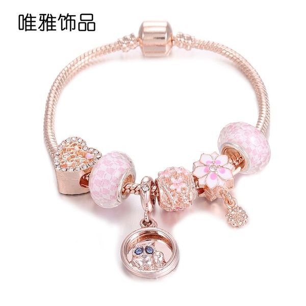 new rose golden pan style owl bracelet for women, Black
new rose golden pan style owl bracelet for women, Black