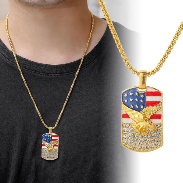 men's alloy necklace 3d eagle american flag dog tag pendant for independent day lxh chains, Silver
men's alloy necklace 3d eagle american flag dog tag pendant for independent day lxh chains, Silver