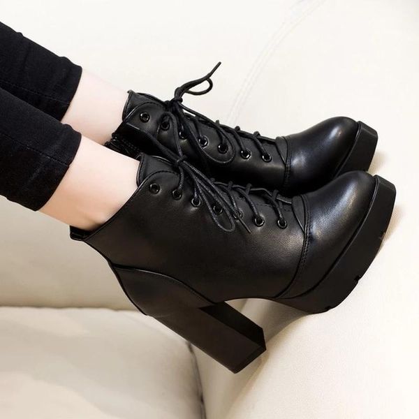 brangdy autumn winter women's boots 7cm heels pointed toe ankle soft pu leather thick high heel women shoes 2021, Black
brangdy autumn winter women's boots 7cm heels pointed toe ankle soft pu leather thick high heel women shoes 2021, Black