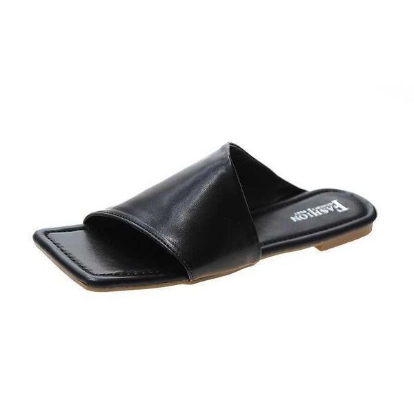 spring and summer square head beanie flat roman sandals and slippers women's shoes half slippers outer wear flip flops 210611, Black
spring and summer square head beanie flat roman sandals and slippers women's shoes half slippers outer wear flip flops 210611, Black