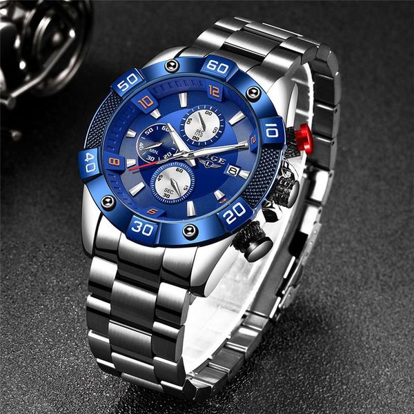 wristwatches watch men lige 2021 silver all steel fashion waterproof quartz clock male military sport watches top, Slivery;brown
wristwatches watch men lige 2021 silver all steel fashion waterproof quartz clock male military sport watches top, Slivery;brown