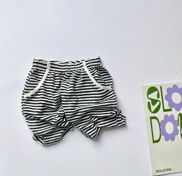 style girls boys striped shorts summer cotton fashion kids 2-7 years ye683, Black 
style girls boys striped shorts summer cotton fashion kids 2-7 years ye683, Black