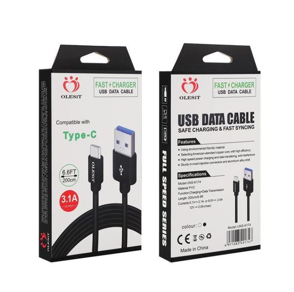olesit 3.1a fast charger micro usb cables data type-c cable 2m 6.6ft 3m 10ft for samsung huawei baseus with retail box
olesit 3.1a fast charger micro usb cables data type-c cable 2m 6.6ft 3m 10ft for samsung huawei baseus with retail box