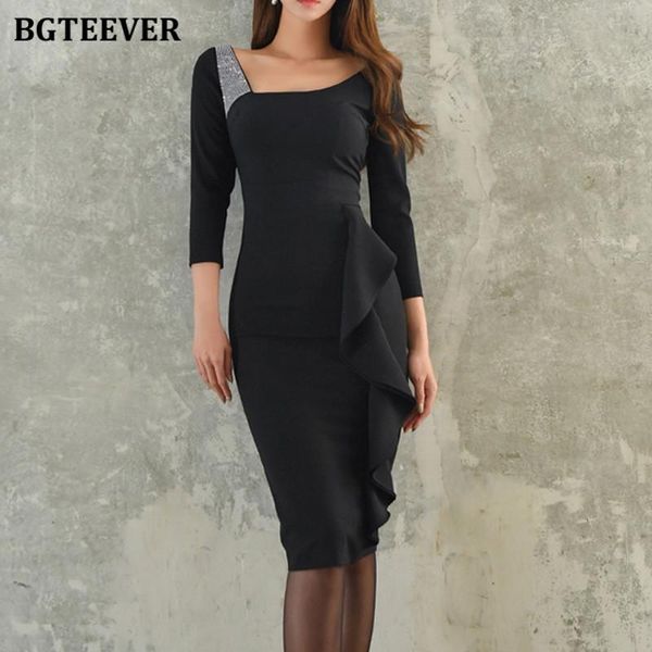 casual dresses bgteever spring office wear slash neck patchwork women package hip dress elegant ruffles slim waist female skinny 2021, Black;gray
casual dresses bgteever spring office wear slash neck patchwork women package hip dress elegant ruffles slim waist female skinny 2021, Black;gray