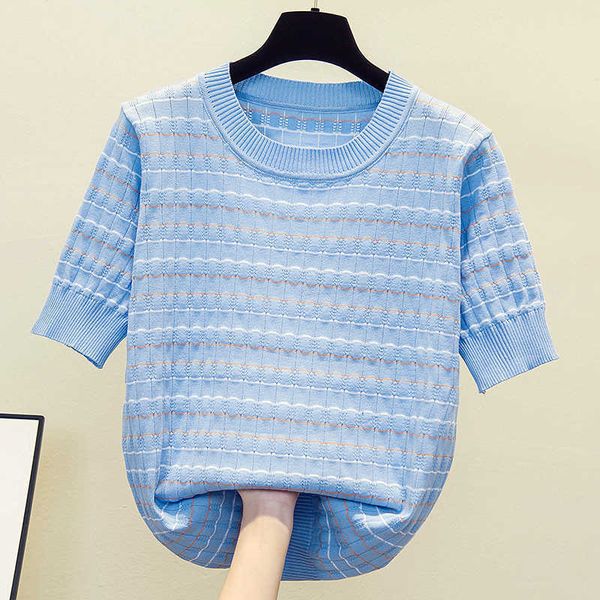 large size women stripe kint summer sweater loose casual short sleeve o neck kint female jumper oversized pullover 210604, White;black
large size women stripe kint summer sweater loose casual short sleeve o neck kint female jumper oversized pullover 210604, White;black