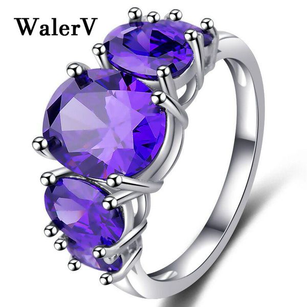 wedding rings walerv purple oval crystal cz ring fashion charm jewelry luxury sterling for women's finger gifts, Slivery;golden
wedding rings walerv purple oval crystal cz ring fashion charm jewelry luxury sterling for women's finger gifts, Slivery;golden