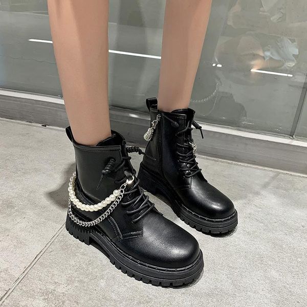 boots flat heel zipper rock shoes woman round toe lady boots-women luxury designer med autumn 2021 rubber ankle leather lolita, Black
boots flat heel zipper rock shoes woman round toe lady boots-women luxury designer med autumn 2021 rubber ankle leather lolita, Black