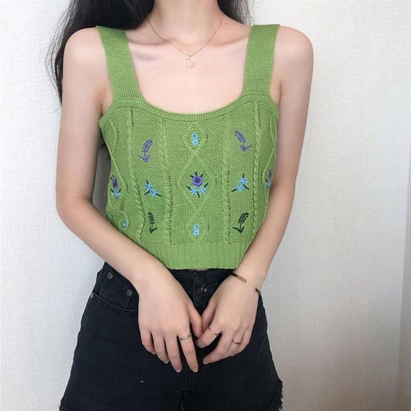 women's tanks & camis 2021 summer knitted tank slim fit floral print cropped female camisole korean fashion girls cute bustier, White
women's tanks & camis 2021 summer knitted tank slim fit floral print cropped female camisole korean fashion girls cute bustier, White