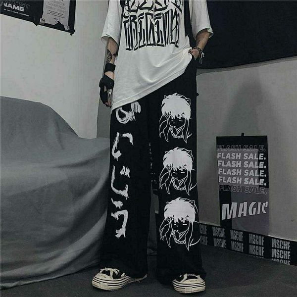 fashion harajuku hip hop street womens capris casual men japanese pattern cartoon big size long pant, Black;white
fashion harajuku hip hop street womens capris casual men japanese pattern cartoon big size long pant, Black;white