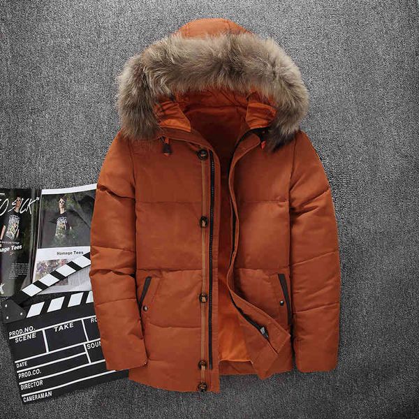 men's winter thick down jacket short section scorpion fur collar warm hooded duck cold resistant menswear, Black
men's winter thick down jacket short section scorpion fur collar warm hooded duck cold resistant menswear, Black