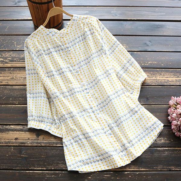 summer women mori girl polka dot print literary short sleeve stand collar shirt casual cotton blouse women's blouses & shirts, White
summer women mori girl polka dot print literary short sleeve stand collar shirt casual cotton blouse women's blouses & shirts, White