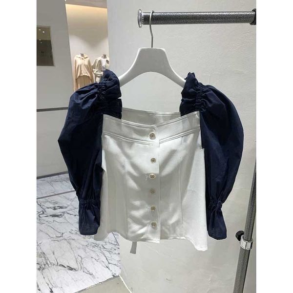 summer casual retro square neck puff sleeve shirts women contrast elastic crop camisas de mujer blusas blouse 210429, White
summer casual retro square neck puff sleeve shirts women contrast elastic crop camisas de mujer blusas blouse 210429, White