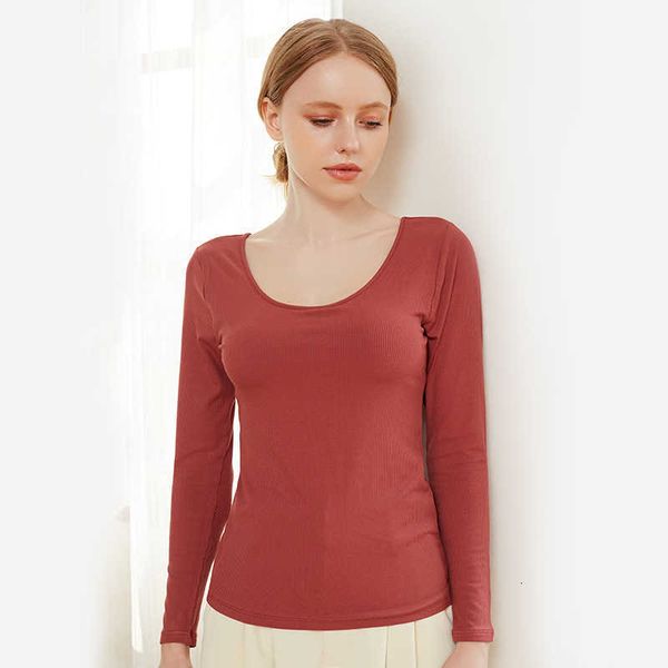 tracksuits autumn and winter 2021 thermal underwear women's slim bottom u tie bra integrated long sleeve t-shirt, Gray
tracksuits autumn and winter 2021 thermal underwear women's slim bottom u tie bra integrated long sleeve t-shirt, Gray