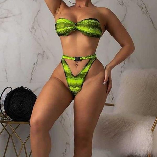women high waist swimwear bikini set push-up padded sleeveless snakeskin print bra bathing suit stretch bodycon beachwear two-piece suits
women high waist swimwear bikini set push-up padded sleeveless snakeskin print bra bathing suit stretch bodycon beachwear two-piece suits
