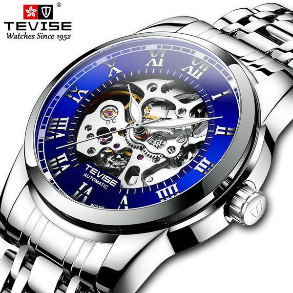 men's mechanical wrist watches automatic movement dark blue dial retra fashion hollow clocks male relogios masculinos wristwatches, Slivery;brown
men's mechanical wrist watches automatic movement dark blue dial retra fashion hollow clocks male relogios masculinos wristwatches, Slivery;brown