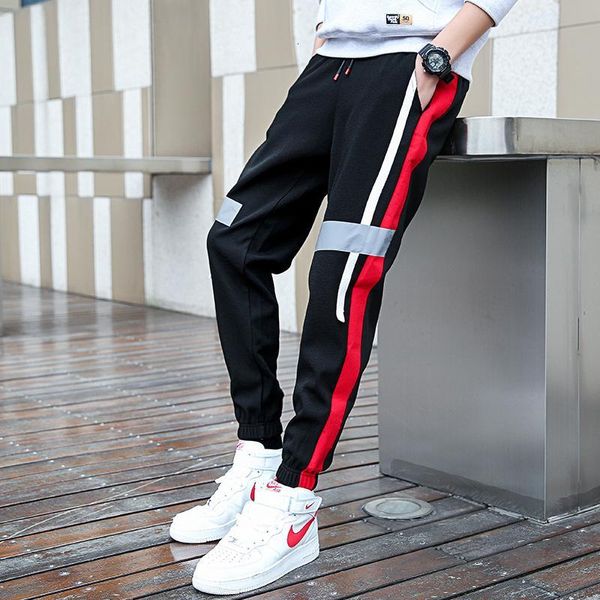men's pants trousers summer slim fit ankle reflective stripe loose nine cent casual sport youth wear men m-4xl zmno, Black
men's pants trousers summer slim fit ankle reflective stripe loose nine cent casual sport youth wear men m-4xl zmno, Black