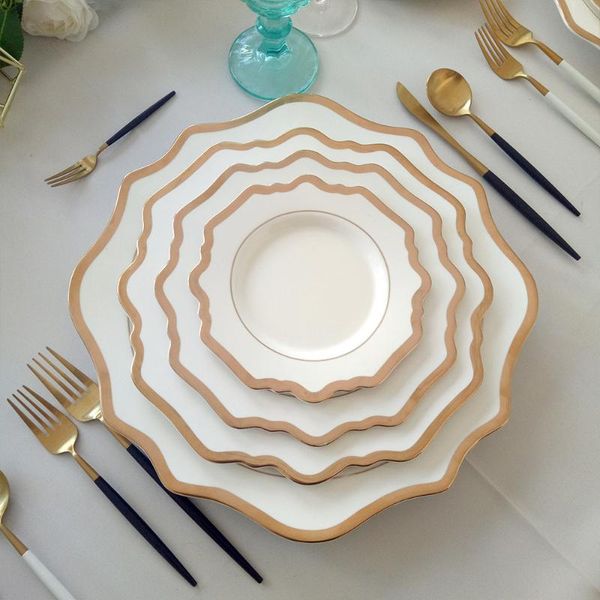 dishes & plates nordic tableware white gold edge sunflower ceramic plate el western household dish
dishes & plates nordic tableware white gold edge sunflower ceramic plate el western household dish