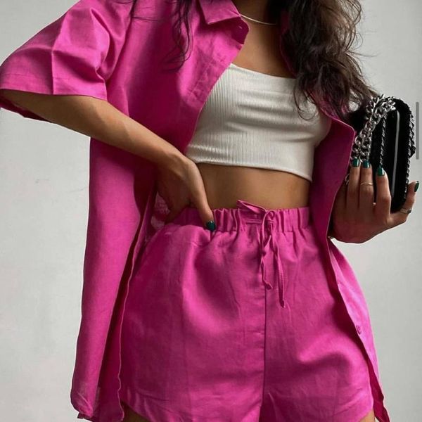 women's tracksuits asymmetry turn-down collar button short sleeve shirt drawstring high waist shorts suits summer office lady black ove, Gray
women's tracksuits asymmetry turn-down collar button short sleeve shirt drawstring high waist shorts suits summer office lady black ove, Gray