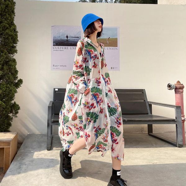 johnature summer long sunscreen thin cardigan coats 2021 hooded collar full sleeve loose print zippers women trench women's, Tan;black
johnature summer long sunscreen thin cardigan coats 2021 hooded collar full sleeve loose print zippers women trench women's, Tan;black