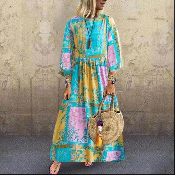 boho floral long maxi sundress women sleepwear o neck sleeve holiday kaftan casual beach plus size, Black;red
boho floral long maxi sundress women sleepwear o neck sleeve holiday kaftan casual beach plus size, Black;red