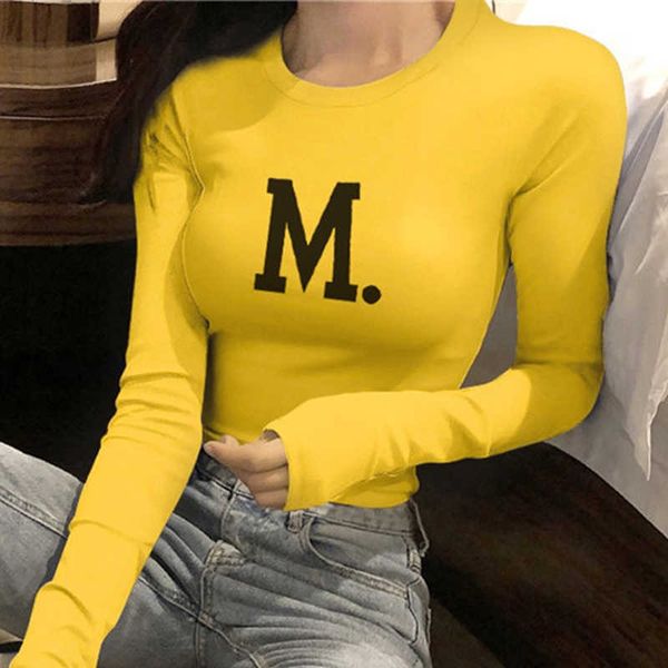 autumn long-sleeved short-sleeved women's slim letter printed t-shirt tight stretch shirt 210604, White
autumn long-sleeved short-sleeved women's slim letter printed t-shirt tight stretch shirt 210604, White