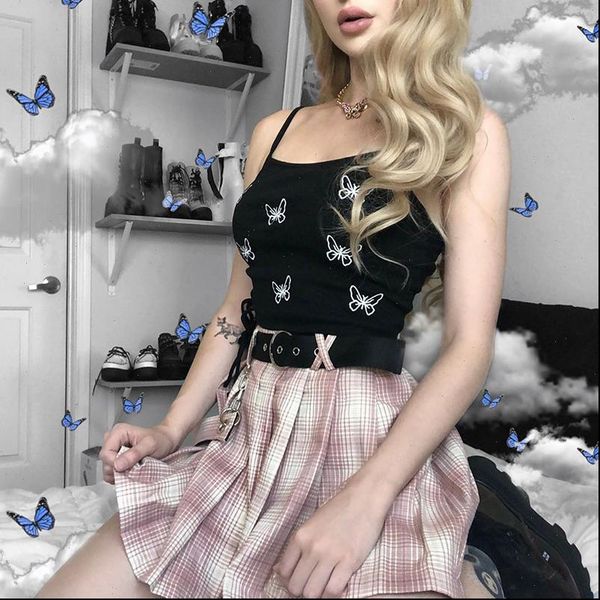 women black womens camis crop gothic camisoles butterfly embroidered harajuku strap casual chic bandage tank, White
women black womens camis crop gothic camisoles butterfly embroidered harajuku strap casual chic bandage tank, White