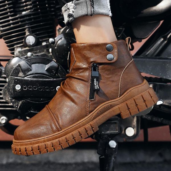 boots 2021 autumn winter men's cow genuine leather men shoes fashion motorcycle comfortable ankle casual, Black
boots 2021 autumn winter men's cow genuine leather men shoes fashion motorcycle comfortable ankle casual, Black