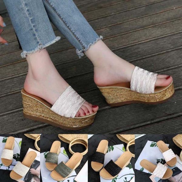 slippers womens high heels sandal thick bottom casual shoes ladies leisure summer wedges sandals woman women platform slipper, Black
slippers womens high heels sandal thick bottom casual shoes ladies leisure summer wedges sandals woman women platform slipper, Black