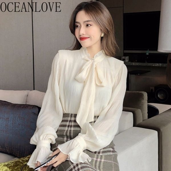 chiffon blouses women bow lace up fashion solid shirts elegant office lady spring autumn blusas flare sleeve 19337 210415, White
chiffon blouses women bow lace up fashion solid shirts elegant office lady spring autumn blusas flare sleeve 19337 210415, White