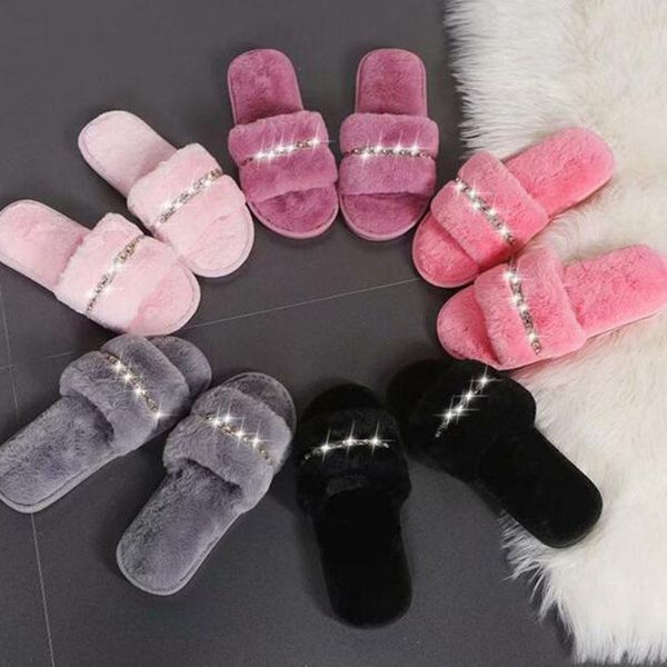 slippers women fashion ladies crystal chain design shoes breathable non-slip wear-resisting short plush open toe, Black
slippers women fashion ladies crystal chain design shoes breathable non-slip wear-resisting short plush open toe, Black