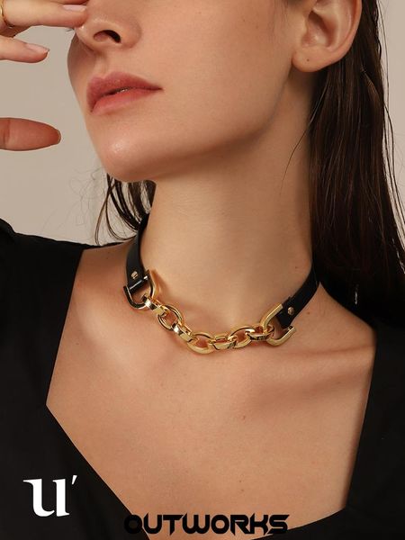 chains hip hop necklace black collar fashion leather wild clavicle chain gold for women girl jewelry accessories, Silver
chains hip hop necklace black collar fashion leather wild clavicle chain gold for women girl jewelry accessories, Silver