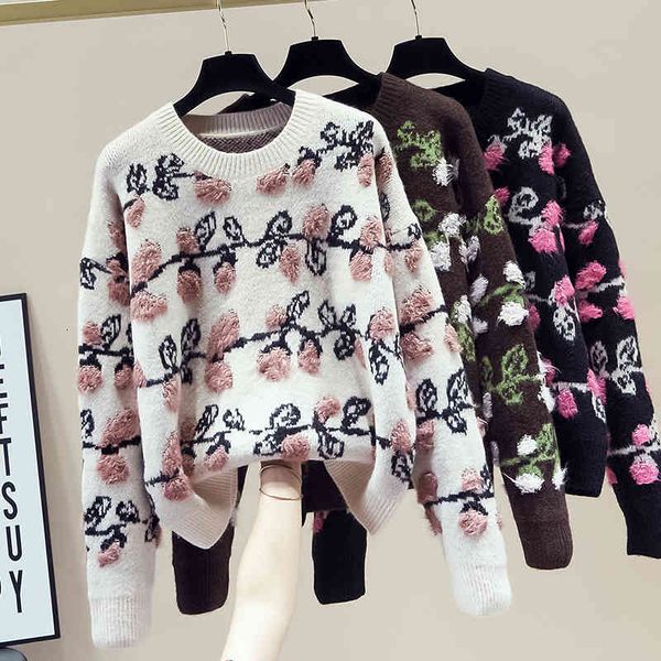 women's knits & tees all-match sweater women chic 3d flower print panelled knitted pullovers autumn winter fashion ju, White
women's knits & tees all-match sweater women chic 3d flower print panelled knitted pullovers autumn winter fashion ju, White