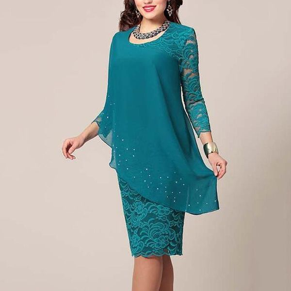casual dresses elegant women solid color o neck 3/4 sleeve party banquet slim knee-length dress, Black;gray
casual dresses elegant women solid color o neck 3/4 sleeve party banquet slim knee-length dress, Black;gray